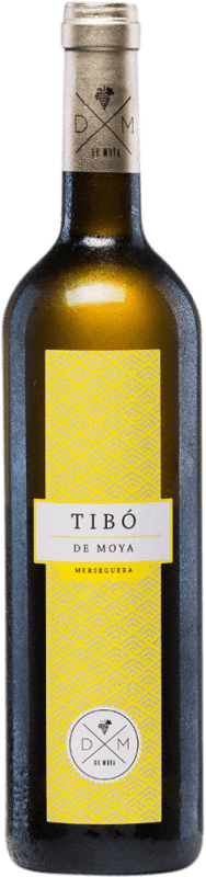 6,95 € Free Shipping | White wine Bodega de Moya Tibó Blanco Aged D.O. Utiel-Requena Valencian Community Spain Muscatel Small Grain, Merseguera Bottle 75 cl