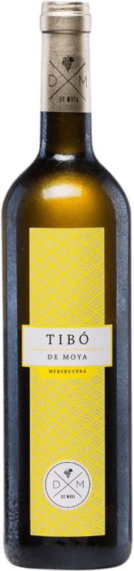 7,95 € Free Shipping | White wine Bodega de Moya Tibó Blanco Aged D.O. Utiel-Requena Valencian Community Spain Muscatel Small Grain, Merseguera Bottle 75 cl