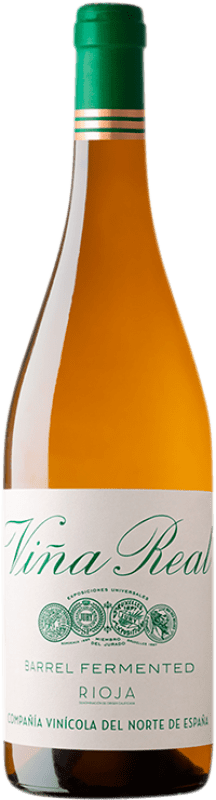 7,95 € Free Shipping | White wine Viña Real Blanco Fermentado Barrica D.O.Ca. Rioja The Rioja Spain Viura Bottle 75 cl