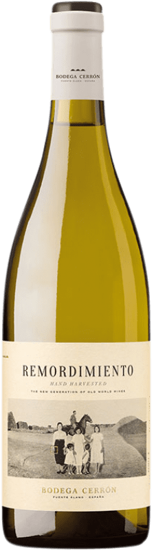 16,95 € Spedizione Gratuita | Vino Bianco Cerrón Remordimiento D.O. Jumilla Regione di Murcia Spagna Chardonnay Eco — Biologico Bottiglia 75 cl