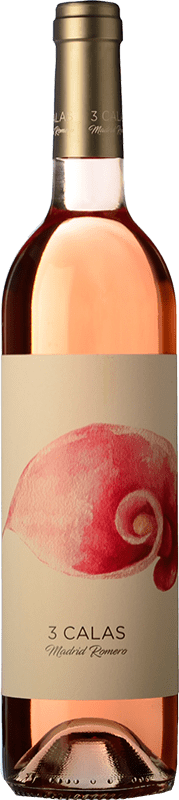 7,95 € Envio grátis | Vinho rosé Madrid Romero 3 Calas Rosado D.O. Jumilla Castela-Mancha Espanha Grenache, Monastrell Garrafa 75 cl