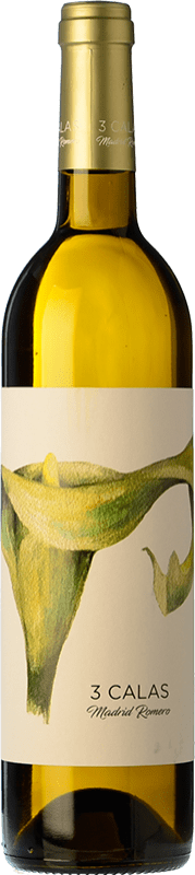 7,95 € Envio grátis | Vinho branco Madrid Romero 3 Calas Blanco D.O. Jumilla Castela-Mancha Espanha Macabeo, Sauvignon Branca Garrafa 75 cl