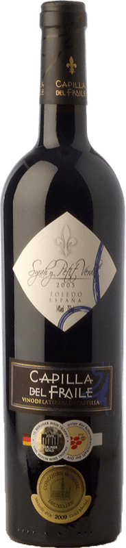 10,95 € Free Shipping | Red wine Ribera del Pusa Capilla del Fraile Tinto Aged I.G.P. Vino de la Tierra de Castilla Castilla la Mancha Spain Syrah, Petit Verdot Bottle 75 cl