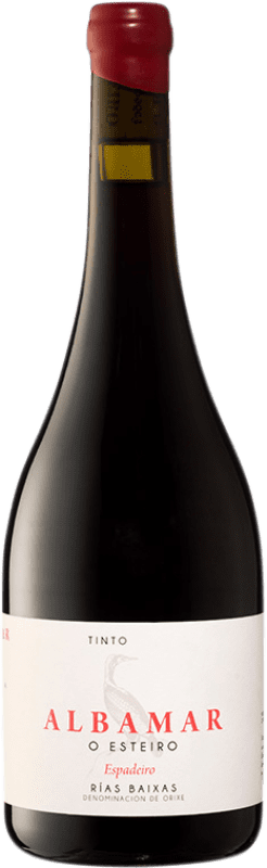 18,95 € Free Shipping | Red wine Albamar O Esteiro Aged D.O. Rías Baixas Galicia Spain Espadeiro Bottle 75 cl