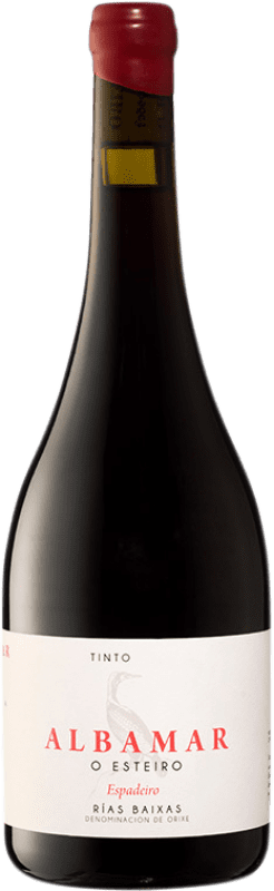 19,95 € Free Shipping | Red wine Albamar O Esteiro Aged D.O. Rías Baixas Galicia Spain Espadeiro Bottle 75 cl