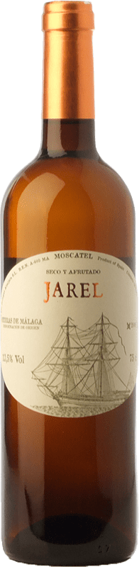 10,95 € Envío gratis | Vino blanco Almijara Jarel Moscatel Afrutado Seco D.O. Sierras de Málaga Andalucía España Moscatel de Alejandría Botella 75 cl