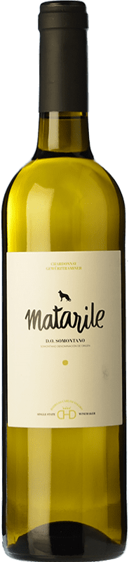 6,95 € Free Shipping | White wine Carlos Valero Heredad Matarile Chardonnay Gewürztraminer D.O. Somontano Aragon Spain Chardonnay, Gewürztraminer Bottle 75 cl