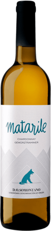 9,95 € Spedizione Gratuita | Vino Bianco Carlos Valero Heredad Matarile Chardonnay Gewürztraminer D.O. Somontano Aragona Spagna Chardonnay, Gewürztraminer 75 cl