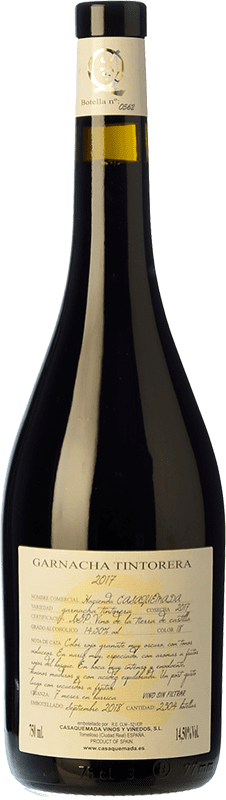 17,95 € Free Shipping | Red wine Hacienda Casaquemada Oak Castilla la Mancha Spain Grenache Tintorera Bottle 75 cl
