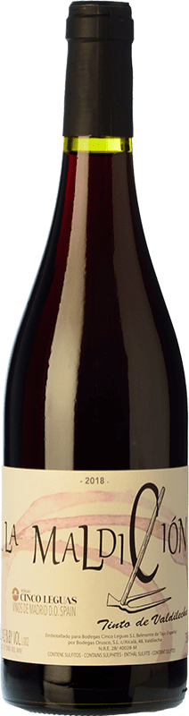 7,95 € 免费送货 | 红酒 Cinco Leguas La Maldición Tinto de Valdilecha 橡木 D.O. Vinos de Madrid 马德里社区 西班牙 Tempranillo, Malvar 瓶子 75 cl