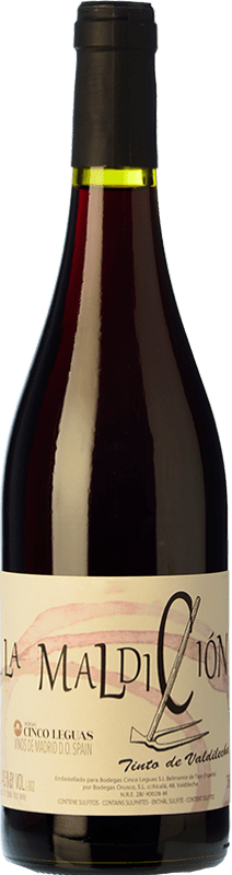 7,95 € Kostenloser Versand | Rotwein Cinco Leguas La Maldición Valdilecha Eiche D.O. Vinos de Madrid Gemeinschaft von Madrid Spanien Tempranillo, Malvar Flasche 75 cl