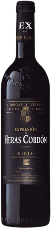 49,95 € Spedizione Gratuita | Vino rosso Heras Cordón Expresión D.O.Ca. Rioja La Rioja Spagna Tempranillo Bottiglia 75 cl