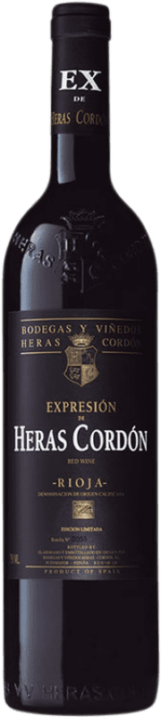 36,95 € Envío gratis | Vino tinto Heras Cordón Expresión D.O.Ca. Rioja La Rioja España Tempranillo Botella 75 cl