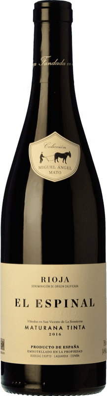 41,95 € Бесплатная доставка | Красное вино Exopto El Espinal старения D.O.Ca. Rioja Ла-Риоха Испания Maturana Tinta бутылка 75 cl