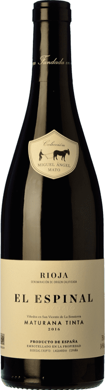 37,95 € Free Shipping | Red Wine Exopto El Espinal Crianza — Aged D.O.Ca. Rioja The Rioja Spain Maturana Bottle 75 cl