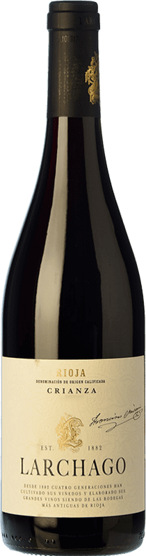 10,95 € Envío gratis | Vino tinto Familia Chávarri Larchago Crianza D.O.Ca. Rioja La Rioja España Tempranillo Botella 75 cl