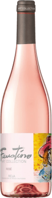 15,95 € 免费送货 | 玫瑰酒 Faustino Art Collection Rosé D.O.Ca. Rioja 拉里奥哈 西班牙 Grenache 瓶子 75 cl