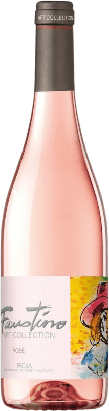 15,95 € Spedizione Gratuita | Vino Rosato Faustino Art Collection Rosé — Rosato D.O.Ca. Rioja La Rioja Spagna Garnacha — Grenache Bottiglia 75 cl