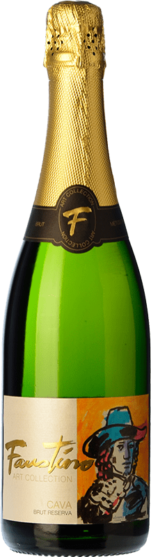 8,95 € 免费送货 | 白起泡酒 Faustino Art Collection 香槟 预订 D.O. Cava 西班牙 Macabeo, Chardonnay 瓶子 75 cl