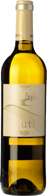 6,95 € Envío gratis | Vino Blanco Alberto Gutiérrez Guti D.O. Rueda Castilla y León España Verdejo 75 cl