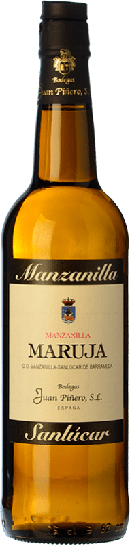 14,95 € Бесплатная доставка | Крепленое вино Juan Piñero Maruja D.O. Manzanilla-Sanlúcar de Barrameda Санлукар-де-Баррамеда Испания Palomino Fino бутылка 75 cl
