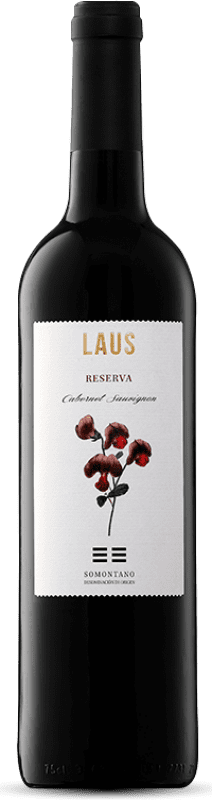 12,95 € Envio grátis | Vinho tinto Laus Reserva D.O. Somontano Aragão Espanha Cabernet Sauvignon Garrafa 75 cl