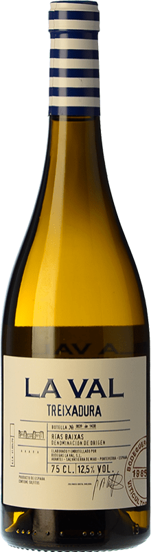 17,95 € Envio grátis | Vinho Branco La Val D.O. Rías Baixas Galiza Espanha Treixadura 75 cl