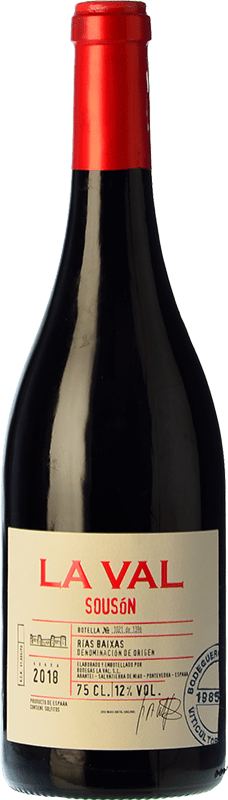 19,95 € 免费送货 | 红酒 La Val 橡木 D.O. Rías Baixas 加利西亚 西班牙 Sousón 瓶子 75 cl