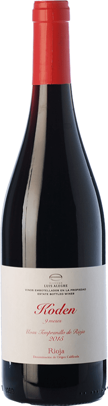 9,95 € Spedizione Gratuita | Vino rosso Luis Alegre Koden Quercia D.O.Ca. Rioja La Rioja Spagna Tempranillo Bottiglia 75 cl