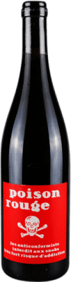 11,95 € 免费送货 | 红酒 Vignobles Arbeau Poison Rouge 法国 Cabernet Sauvignon, Braucol 瓶子 75 cl