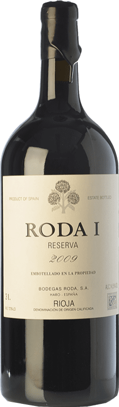 208,95 € Kostenloser Versand | Rotwein Bodegas Roda Roda I Reserve D.O.Ca. Rioja La Rioja Spanien Tempranillo, Graciano Jeroboam-Doppelmagnum Flasche 3 L