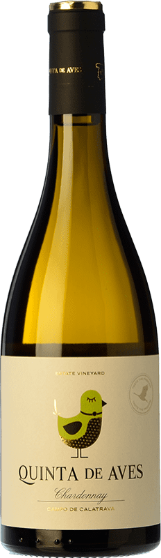 9,95 € 免费送货 | 白酒 Quinta de Aves I.G.P. Vino de la Tierra de Castilla 卡斯蒂利亚 - 拉曼恰 西班牙 Chardonnay 瓶子 75 cl