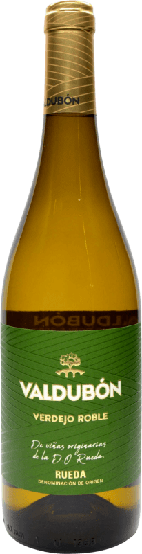8,95 € Envio grátis | Vinho Branco Valdubón Carvalho D.O. Rueda Castela e Leão Espanha Verdejo 75 cl