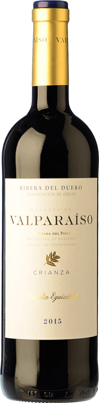 16,95 € 免费送货 | 红酒 Valparaíso 岁 D.O. Ribera del Duero 卡斯蒂利亚莱昂 西班牙 Tempranillo 瓶子 75 cl