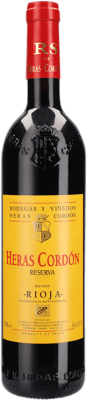 22,95 € Бесплатная доставка | Красное вино Heras Cordón Резерв D.O.Ca. Rioja Ла-Риоха Испания Tempranillo, Graciano, Mazuelo бутылка 75 cl