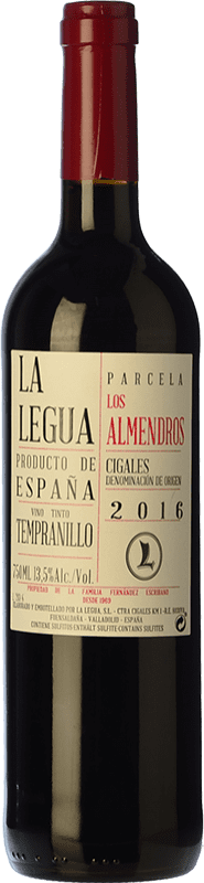 11,95 € Envio grátis | Vinho Tinto La Legua Los Almendros Parcela Única Crianza D.O. Cigales Castela e Leão Espanha Tempranillo 75 cl