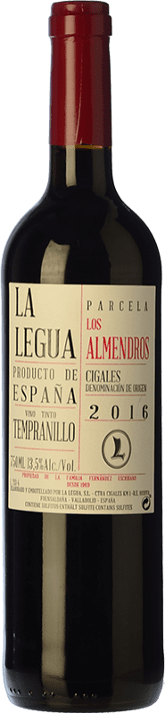 11,95 € Spedizione Gratuita | Vino rosso La Legua Parcela Los Almendros Crianza D.O. Cigales Castilla y León Spagna Tempranillo Bottiglia 75 cl