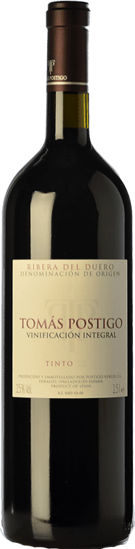 109,95 € Spedizione Gratuita | Vino Rosso Tomás Postigo Integral Crianza — Invecchiato in Botte D.O. Ribera del Duero Castilla y León Spagna Tempranillo, Merlot, Cabernet Sauvignon, Malbec Bottiglia Magnum 1,5 L