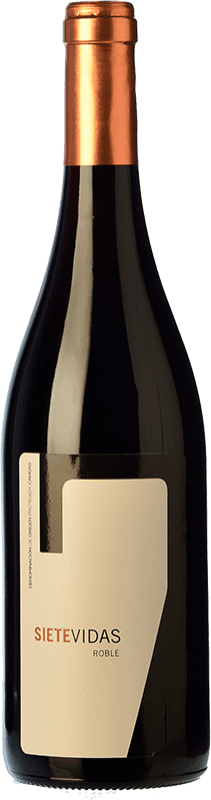 15,95 € 送料無料 | 赤ワイン Vidas Siete オーク D.O.P. Vino de Calidad de Cangas アストゥリアス公国 スペイン Carrasquín — カラスキン, Verdejo — ベルデホ, Albarín — アルバリン ボトル 75 cl