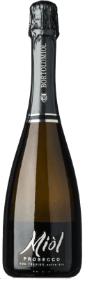 9,95 € 免费送货 | 白起泡酒 Bortolomiol Prosecco Extradry Miol 额外的干燥 I.G.T. Treviso 威尼托 意大利 Glera 瓶子 75 cl