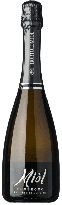 9,95 € Бесплатная доставка | Белое игристое Bortolomiol Prosecco Extradry Miol Экстра сухой I.G.T. Treviso Венето Италия Glera бутылка 75 cl