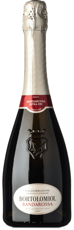 13,95 € 送料無料 | 白スパークリングワイン Bortolomiol Extradry Bandarossa 余分な乾燥 D.O.C.G. Prosecco di Conegliano-Valdobbiadene ベネト イタリア Glera ボトル 75 cl