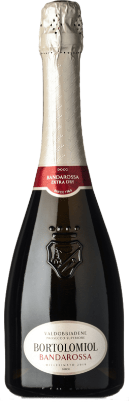 26,95 € Envio grátis | Espumante Branco Bortolomiol Bandarossa Extra Dry — Extra Seco D.O.C.G. Prosecco di Conegliano-Valdobbiadene Vêneto Itália Glera Garrafa 75 cl