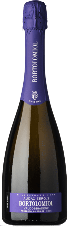 12,95 € Бесплатная доставка | Белое игристое вино Bortolomiol Audax Zero 0.3 Extra Brut — Экстра Брют D.O.C.G. Prosecco di Conegliano-Valdobbiadene Венето Италия Glera — Глера 75 cl