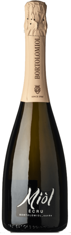 8,95 € Бесплатная доставка | Белое игристое вино Bortolomiol Miol Écru Extra Dry — Экстра сухое Cuvée I.G.T. Veneto Венето Италия Chardonnay — Шардоне, Glera — Глера, Perera — Перера Бутылка 75 cl