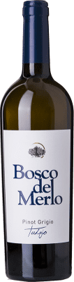 12,95 € Spedizione Gratuita | Vino bianco Bosco del Merlo Tudajo I.G.T. Venezia Veneto Italia Pinot Grigio Bottiglia 75 cl
