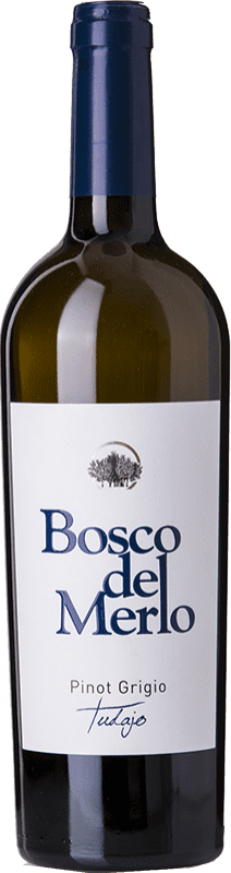 12,95 € Spedizione Gratuita | Vino bianco Bosco del Merlo Tudajo I.G.T. Venezia Veneto Italia Pinot Grigio Bottiglia 75 cl