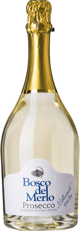 12,95 € Бесплатная доставка | Белое игристое Bosco del Merlo Extradry Экстра сухой D.O.C. Prosecco Фриули-Венеция-Джулия Италия Glera бутылка 75 cl