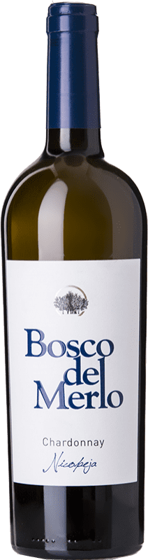 12,95 € Envoi gratuit | Vin blanc Bosco del Merlo Nicopeja I.G.T. Venezia Vénétie Italie Chardonnay Biologique Bouteille 75 cl