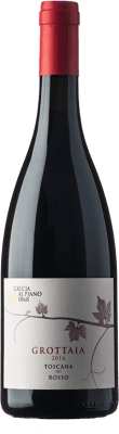 17,95 € Бесплатная доставка | Красное вино Caccia al Piano Grottaia Rosso I.G.T. Toscana Тоскана Италия Merlot, Cabernet Sauvignon бутылка 75 cl
